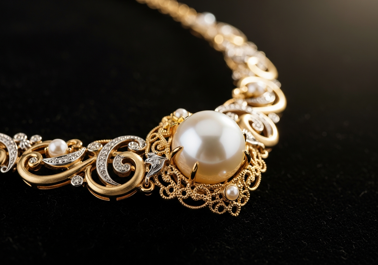 Unique pearl and gold necklace — Chattanooga Jewelry Company